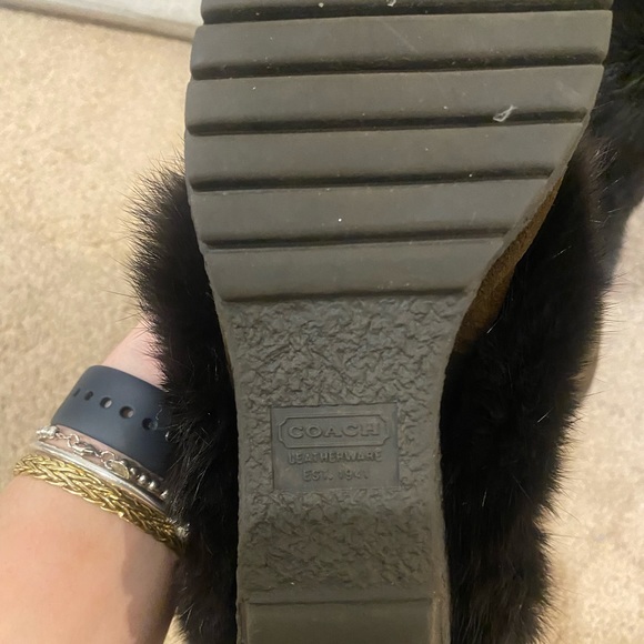 Like New Coach Fur Snow Boots - Picture 3 of 3